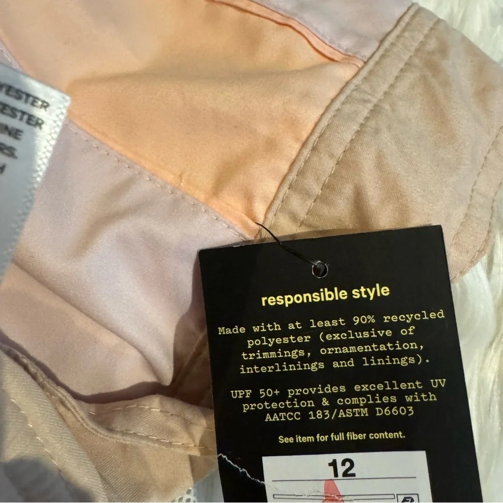 Art Class Boys Swim Trunks Size 12 Pink Colorblock UPF 50 NWT‎